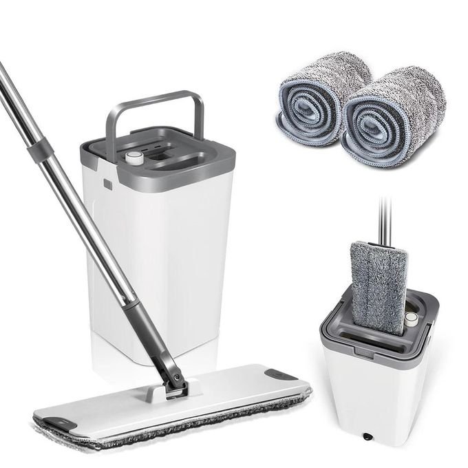 Système de balai plat et seau, sépare l'eau sale et l'eau propre