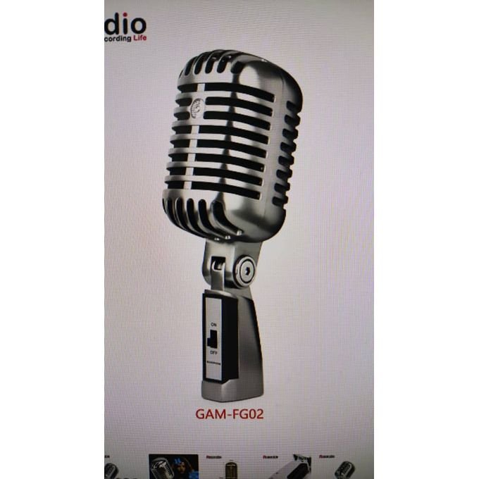 Microphone Dynamique Vintage En Métal