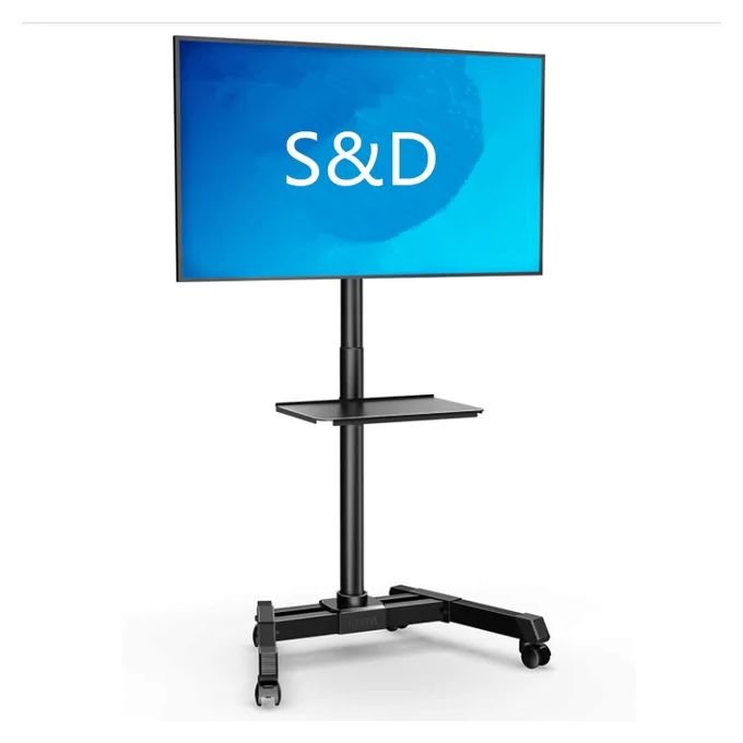 Support Mural Tv Mobile Avec Roulette De 40 A 75 Pouces EN ACIER