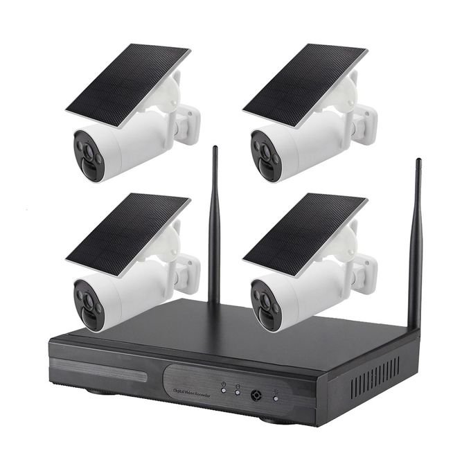 Kit De 8 Camera De Surveillance Solaire Sans Fil Wifi