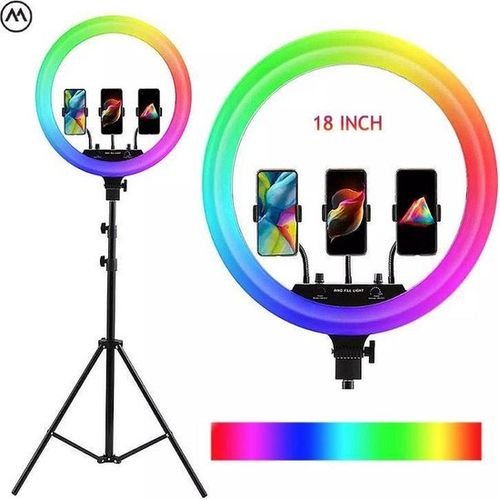 Ring Selfie Ring Light Rgb Multi Couleur 18 Pouces Avec Télécommande
