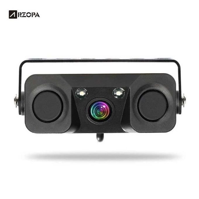 3 En 1 Caméra De Recul Voiture 170° Vue Large Capteur De Stationnement