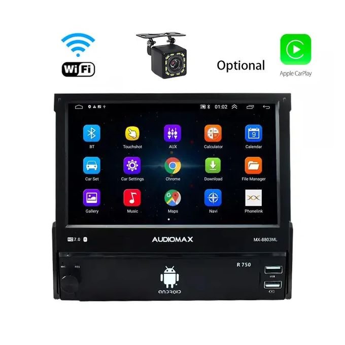 Poste Auto Ecran Tactile Pliable Android Wifi Sd Usb